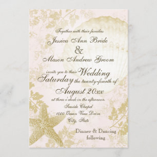 Invitation Balnéaire Vintage rose