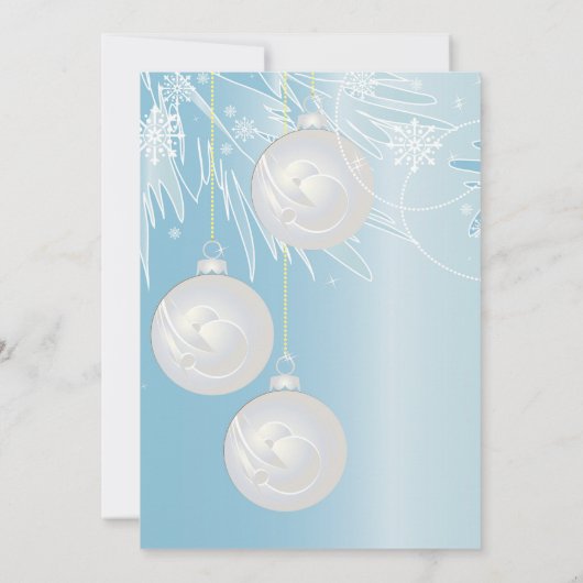 Invitation Bals de Noël blancs (Dos)
