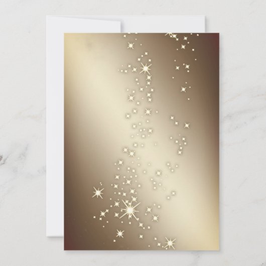 Invitation Bals de Noël en or blanc (Dos)