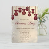 Invitation Bals de Noël Rouge tendance, Fête de Noël (Debout devant)