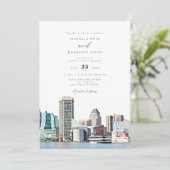Invitation BALTIMORE MARYLAND Mariage d'illustration (Debout devant)