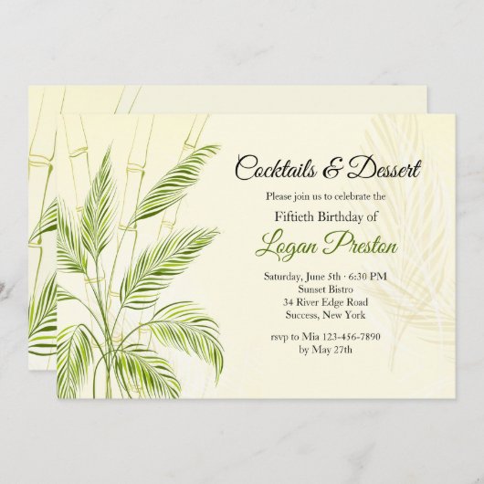 Invitation Bamboo (Devant / Derrière)