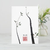 Invitation © Bamboo Love Double Happiness Mariage Chinois (Debout devant)