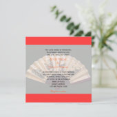 Invitation Bambou chinois et ventilateur de soie Christian ma (Debout devant)