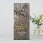 Invitation Bambou en bois Brown Feuille Mariage asiatique rus (Debout devant)