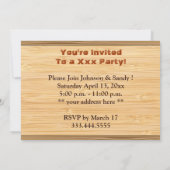 Invitation Bambou Look & gravé Australie Drapeau australien (Dos)