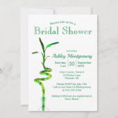 Invitation Bambou Lucky Fête des mariées brisé sur blanc (Devant)