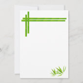 Invitation Bambou Lucky Fête des mariées brisé sur blanc (Dos)