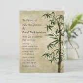 Invitation Bambou Oriental vintage 1 Mariage (Debout devant)