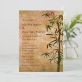 Invitation Bambou Oriental vintage 3 Mariage (Debout devant)