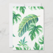 Invitation Banana Leaf aquarelle Flamant rose rose Plage Art (Dos)