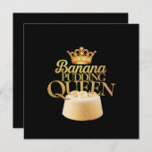Invitation Banana Pudding Queen Design ultime pour dessert (Devant / Derrière)