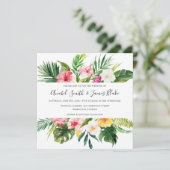 Invitation Banane de Palm Tropical Feuille Mariage floral (Debout devant)