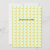 Invitation banane fête d'anniversaire EDITABLE bananes invita (Dos)