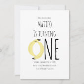 Invitation Banane moderne premier anniversaire un Motif (Devant)