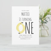 Invitation Banane moderne premier anniversaire un Motif (Debout devant)