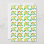 Invitation Banane rétro Baby shower violet Kraft (Dos)