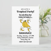 Invitation Bananes Fruit Funky Bananes (Debout devant)