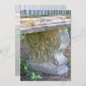 Invitation Banc de jardin antique (Devant / Derrière)