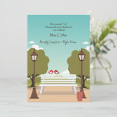 Invitation Banc de parc Enregistrer la date de publication (Debout devant)