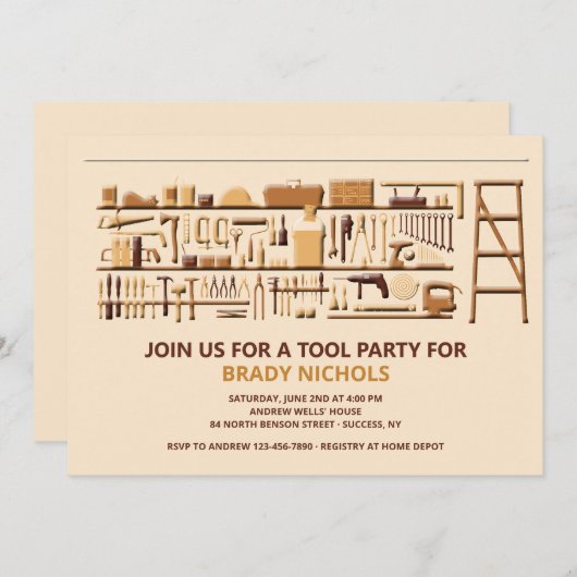 Invitation Banc d'outils (Devant / Derrière)