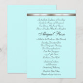 Invitation Bande argentée de couleur pour Bat Mitzvah (Devant / Derrière)