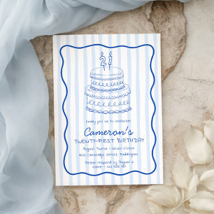 Invitation Bande bleue 21e anniversaire