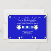 Invitation Bande-cassette de fête d'anniversaire des années 8 (Dos)