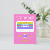 Invitation Bande cassette rétro colorée (Debout devant)