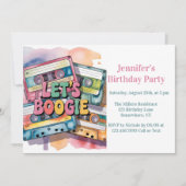 Invitation Bande Cassette Rétro Faisons la Boogie Fête d'Anni (Devant)
