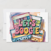 Invitation Bande Cassette Rétro Faisons la Boogie Fête d'Anni (Dos)