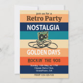Invitation Bande Cassette Rétro Jours Dorés Nostalgie Soirée (Devant)