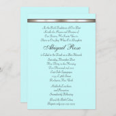 Invitation Bande d'argent N'importe quel Bat mitzvah couleur (Devant / Derrière)