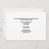 Invitation Bande de Bleu High School Photo Graduation Party (Dos)