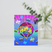 INVITATION BANDE DE CASSETTE DE LA VIEILLE ÉCOLE DES ANNÉES 8 (Debout devant)