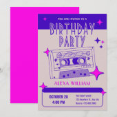 Invitation Bande de cassette de musique (Devant / Derrière)
