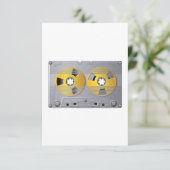 Invitation Bande de cassette Illustration musique Vintage Lov (Debout devant)