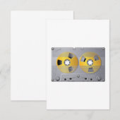 Invitation Bande de cassette Illustration musique Vintage Lov (Devant / Derrière)