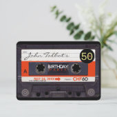 Invitation Bande de cassette rétro S 50e anniversaire fêtes I (Debout devant)