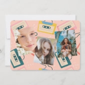 Invitation Bande de cassette rose des années 80 (Dos)