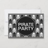Invitation bande de crâne du centre de la fête des pirates (Devant)