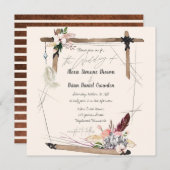 Invitation Bande de cuivre Boho (Devant / Derrière)