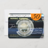 Invitation Bande de la cassette T2 Retro 50e anniversaire Fêt (Dos)