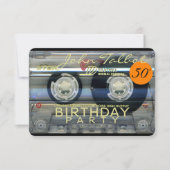 Invitation Bande de la cassette T2 Retro 50e anniversaire Fêt (Devant)