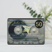 Invitation Bande de la cassette T5 Retro 50e anniversaire fêt (Debout devant)