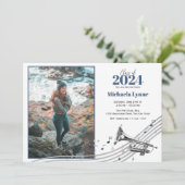 Invitation Bande de Marche de trompette avec photo (Debout devant)