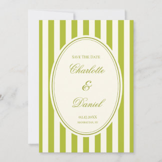 Invitation Bande de sauvegarde de date personnalisée chartreu