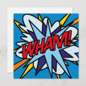 Invitation Bande dessinée colorée de plaisir moderne (Devant / Derrière)