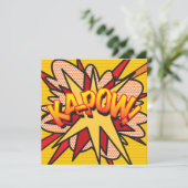 Invitation Bande dessinée colorée moderne KAPOW (Debout devant)
