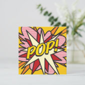 Invitation Bande dessinée colorée POP de plaisir moderne (Debout devant)